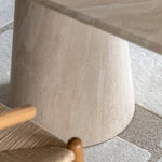 Pedra Oval Dining Table | Travertine