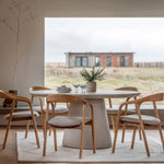 Pedra Round Dining Table | Linen