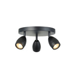 Porto Triple Bathroom Ceiling Light | Black