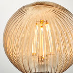Ribb Globe Bulb | Tinted Amber