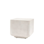 Rozzano Concrete Side Table | White