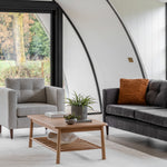 Whitwell Button Armchair | Light Grey