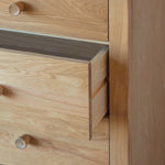 Wycombe Nordic 5 Drawer Chest | Natural Oak