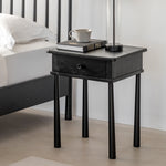 Wycombe Nordic Bedside Table | Black