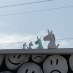 Colour Changing Night Light | White Unicorn with Pastel Blue Mane | Mini