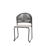 Outdoor Taranto Dining Chairs | Black & Grey | Set of 2
