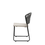 Outdoor Taranto Dining Chairs | Black & Grey | Set of 2