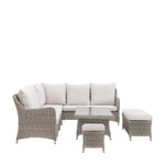 Outdoor Ascot Corner Dining Set with Rising Table | Salt Spray