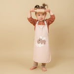 Happy Clouds Waterproof Kids Apron | Powder Pink