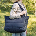 Quilted Changing Tote Bag | Black