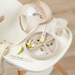 Stick&Stay Tiny Farm Compartment Plate | Sand