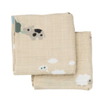 Tiny Farm Burp Cloths | Set of 2 | Sand