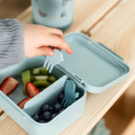 Tiny Lunch Box with Snack Picks | Tiny Farm Blue
