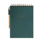 Steno Sheet Pad with Pen Holder & Pen | Forest Green