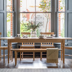 Eton Farmhouse Extending Dining Table | Natural