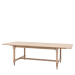 Artisan Bobbin Extending Rectangular Dining Table | Limewashed Oak