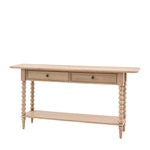 Artisan Bobbin 2 Drawer Console Table | Limewashed Oak