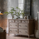 Artisan Bobbin 7 Drawer Chest | Limewashed Oak