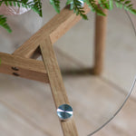 Blair Round Glass Side Table | Natural Oak