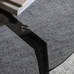 Blair Round Smoked Glass Coffee Table | Black Oak