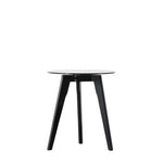 Blair Round Smoked Glass Side Table | Black Oak