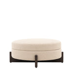 Cercola Curved Boucle Footstool | Cream