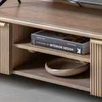Colonna Fluted Media Unit | Mango Wood