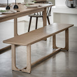 Craft Oak Dining Bench | Smoked