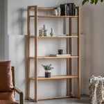 Craft Oak Open Display Unit | Natural | Tall