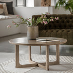 Craft Oak Round Coffee Table | Smoked