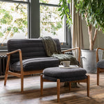 Datsun Boucle Footstool | Charcoal