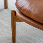 Datsun Leather Footstool | Antique Brown