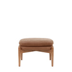 Datsun Leather Footstool | Antique Brown