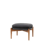 Datsun Leather Footstool | Antique Ebony