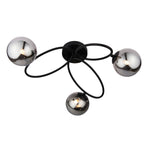 Ellipse Smoked Mirror Ceiling Light | Black