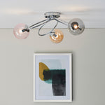 Ellipse Tinted Mirror Ceiling Light | Chrome