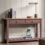Eton Farmhouse 2 Drawer Console Table | Clay