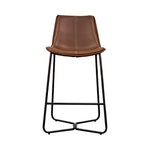 Hawking Vegan Leather Stools | Brown | Set of 2