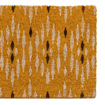 Ikat Diamond Double Doormat | Cream/Ochre | 120cm