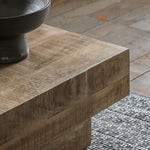 Iowa Rustic Mango Wood Coffee Table | Natural