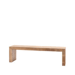 Iowa Rustic Mango Wood Dining Bench | Natural