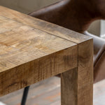 Iowa Rustic Mango Wood Dining Table | Natural