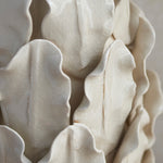 Layered Leaf Table Lamp Base | Ivory | Large