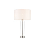 Lessina Glass Table Lamp | Bright Nickel/Vintage White | Large