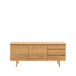 Madrid Mid-Century Scandi 3 Drawer Sideboard | Oak