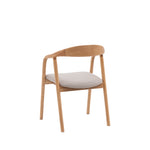 Madrid Upholstered Mid-Century Scandi Dining Chairs | Natural | Set of 2