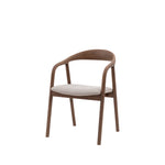 Madrid Mid-Century Scandi Upholstered Dining Chairs | Walnut | Set of 2