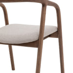 Madrid Mid-Century Scandi Upholstered Dining Chairs | Walnut | Set of 2
