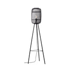 Mathias Bamboo Cage Floor Light | Black