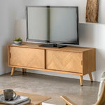 Milano Chevron Media Unit | Oak